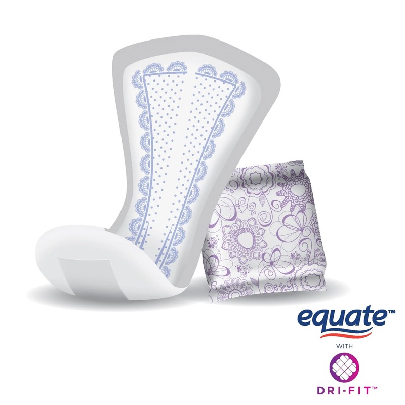 Equate Women's Incontinence Pads, Overnight (30 Count)
