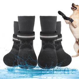 BINGPET Dog Socks to Prevent Licking Paws for Hardwood Floors Anti Slip,Waterproof Dog Shoes for Cold/Hot Pavement,Traction Control Dog Boots & Paw Protectors for Puppy Small Medium Large Senior Dogs