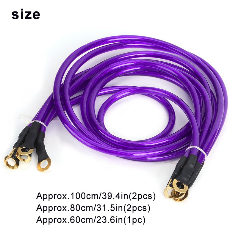 Universal 5-Point Car Grounding Wire Strengthened Ground Cable System Kit