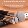TEOYALL Foundation Contour Conceal Brush Set, 3PCS Angled Synthetic Kabuki