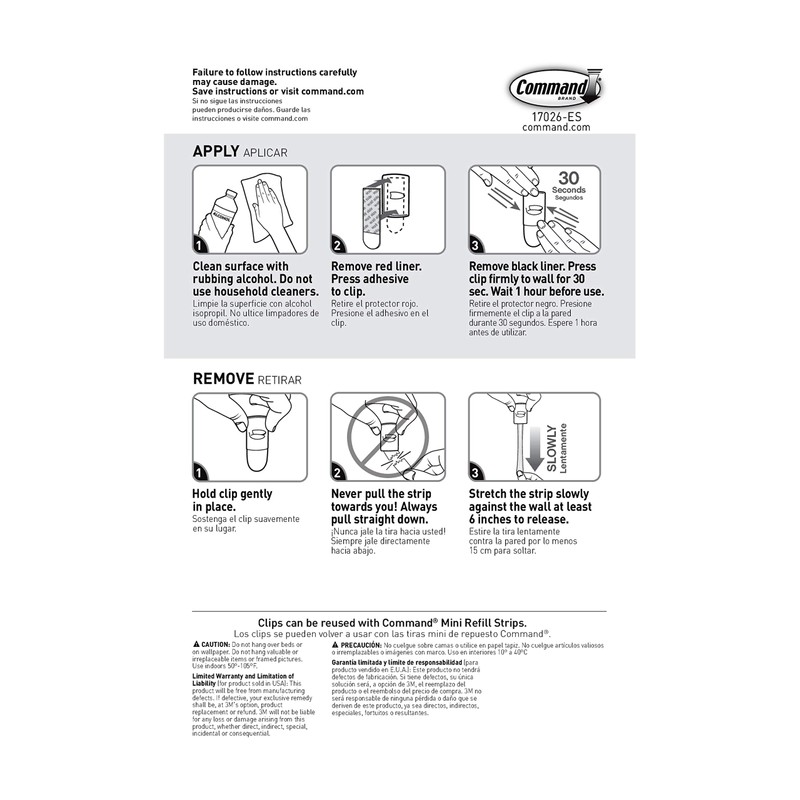 Command 17026 Decoration Clips for Christmas and Fairy Light -