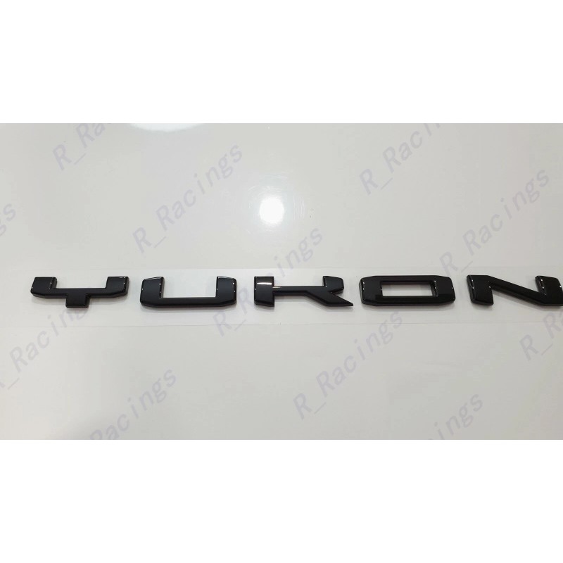GMC 1PC Gloss Black Rear Tailgate Yukon Letter Emblem 2021-2023