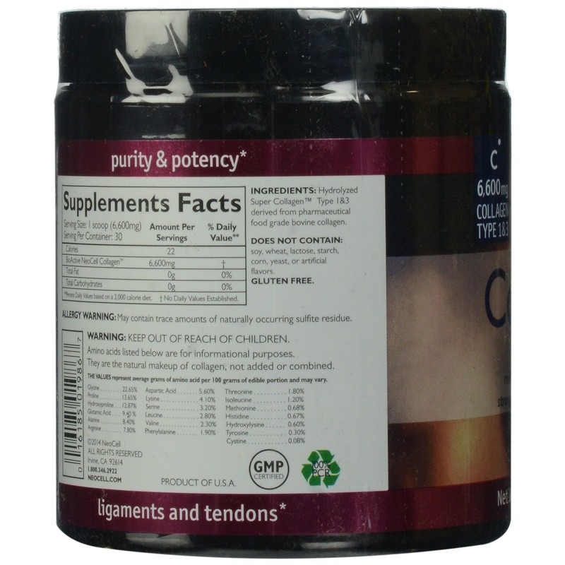 NeoCell Super Powder Collagen, Type 1 and 3, 7 Ounce