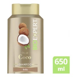 BIOEXPERT Shampoo Óleo de Coco, recubre el cabello dejándolo radiante y hermoso, sin sal ni parabenos* 650 ml