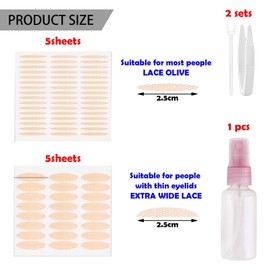 TYXHXTF Pack of 960 eyelid stripes, eyelid stripes, eyelid tape, eyelid tape, eyelid stripes, invisible double eyelid stripes
