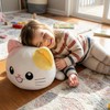 Kawaii Plush Calico Cat Pillow – Soft Sleeping Cat Stuffed