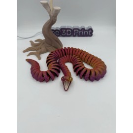Unbranded 3D Printed Ball Python Snake 28”- Gold Purple