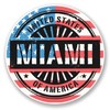 2 x 10cm Miami Florida USA Vinyl Sticker Travel Luggage