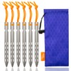 TiTo Titanium Tent Stakes 10X10X160mm 6 Pack V-Shaped Windproof Tent