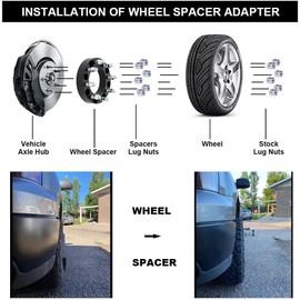 ZHTEAPR 1.5 Inch 8x170 to 8x6.5 8x165.1 Forged Wheel Adapters with 14x1.5 Studs Compatible with Ford 8 Lug for 2003-2005 Excursion | 1999-2022 F250 F350 Super Duty (Truck Must with M14x1.5 Lugs)