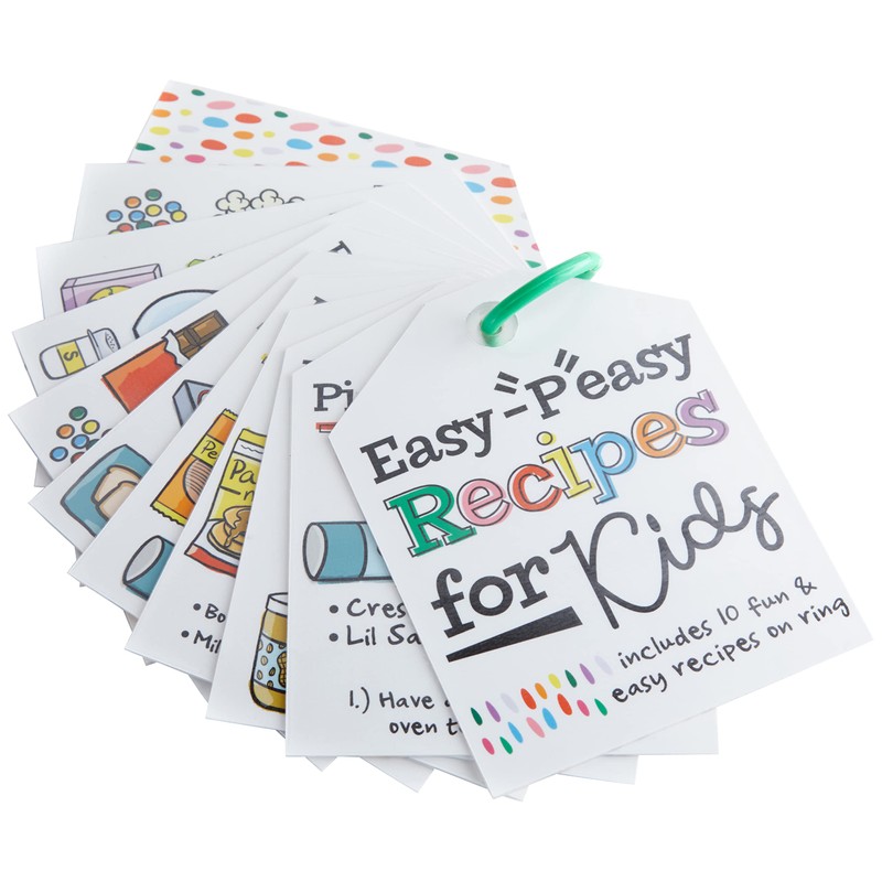 C.R. Gibson BKRC-24942 Easy P-Easy Laminated Recipe Cards for Little