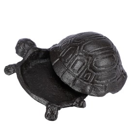 Sumnacon Spare Key Hider Outside Cute Turtle Garden Decoration Secret Key Holder for Yard Porch Lawn Bushes, Heavy Cast Iron Hidden Keys Storage Vintage Outdoor Statue for Jewelry Ear Studs, Ring