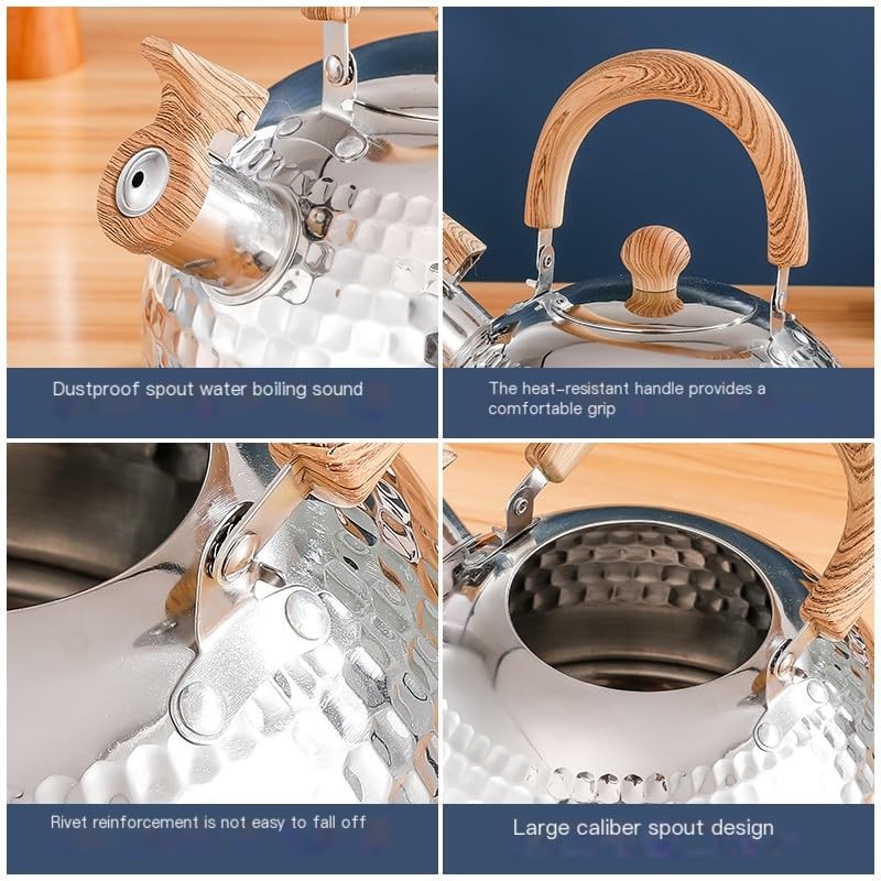 3L Tea Kettle Whistling Tea Kettle Stainless Steel Teapot with