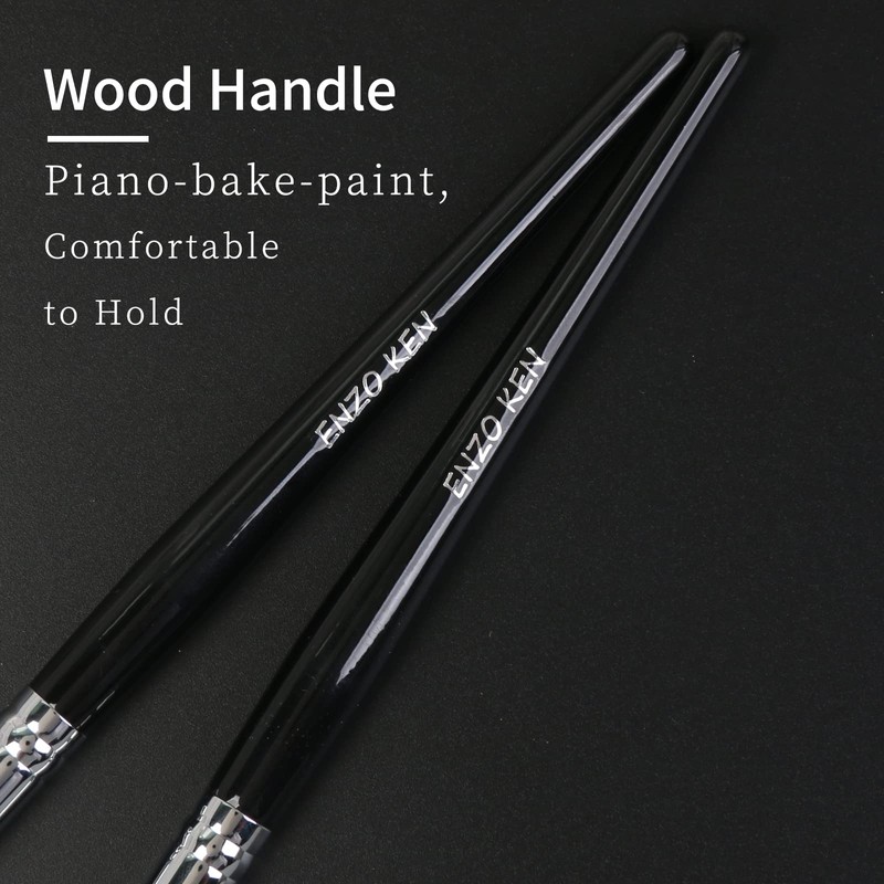 Fine Arc Eyeliner Brush, Flat Eyebrow Brush by Enzo Ken,