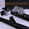 QIJINTRID 12 Sets 2020 Aluminum Extrusion Black Connectors,12pcs 2020 Series
