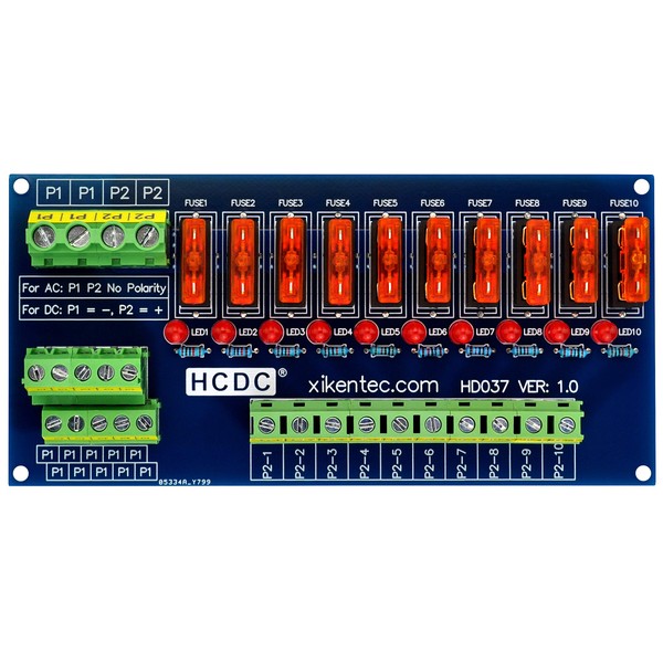 Screw Mount 10 Position Power Distribution Fuse Module Board, for