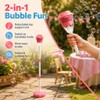 New Bubble Machine, 47in Rechargeable Automatic Bubble Maker with Light