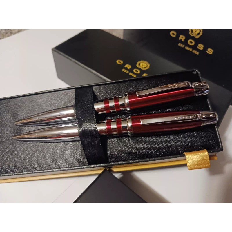 Cross RARE CROSS MASON METTALIC RED & CHROME PEN &