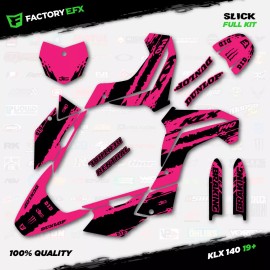 Factory EFX Black & Pink Slick Racing Graphics Kit fits 19-24 Kawasaki KLX140 KLX 140 Decal