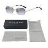JCTAIFOO Retro Rimless Rectangular Sunglasses Women Men Vintage Slim Rectangular