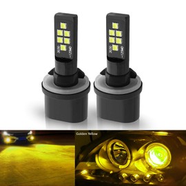 SOCAL-LED LIGHTING 2 bombillas LED 880 893 899 para Powersports Advanced 3030 SMD brillante y colorida lámpara DRL, amarillo dorado