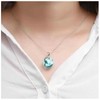 Yheakne Blue Sky White Cloud Necklace Choker Blue Round Pendant