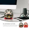 Zerodeko Zerodeko 2 Pieces Japanese Zen Ceramic Daruma Dolls, Symbol
