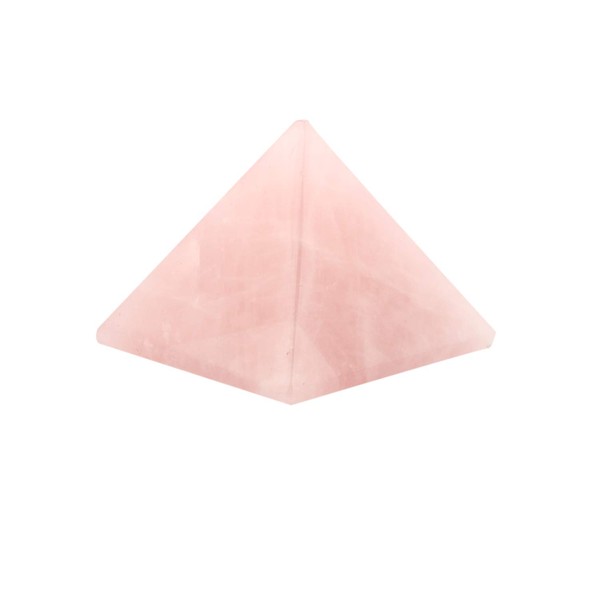 1.5inch Natural Rose quartz Pyramid Carved Chakra Healing Crystal Reiki Stone Top Quality Gemstone Radiation Deflection Home Decor Gift Decoration Crafts (Rose quartz)