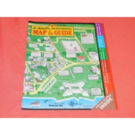 St. Augustine Sightseeing Travel Map and Guide Brochure Florida Beach 2024-2025