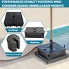 AOSTD Heavy Duty Metal Umbrella Base,Mobile Patio Umbrella Stand,Square Market