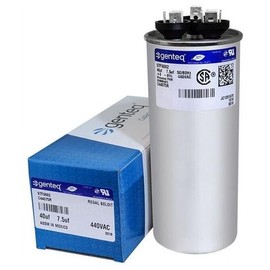 ClimaTek Dual Capacitor Fits Service First CPT01032 / CPT-1032 - 40 + 7.5 uF MFD x 440 VAC Round