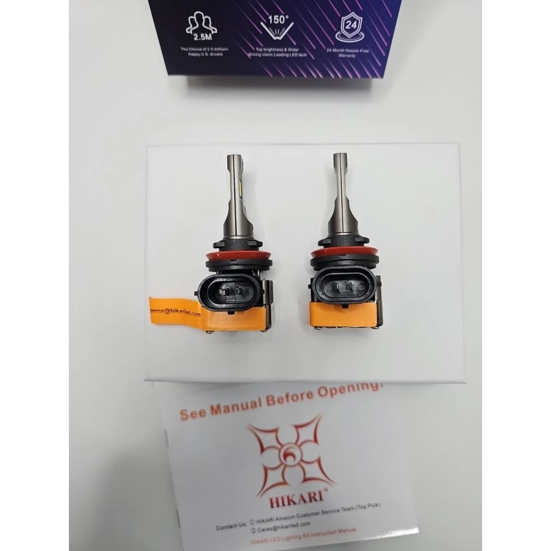 Hikari V55-H11 Megatron LED Bulbs – 2-Pack, 20,000 Lumens, Cool