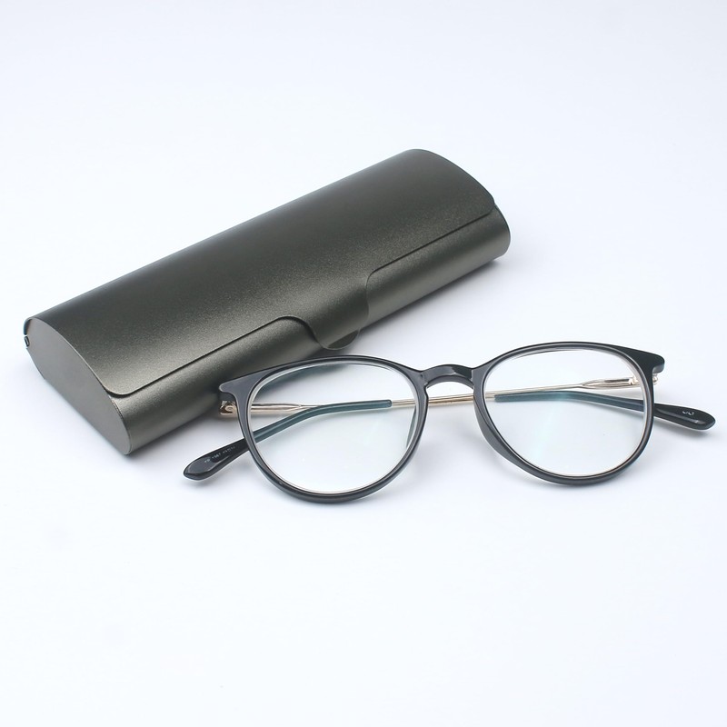 Marsrut Slim Eyeglass Case, Metal Aluminum Eyeglass Hard Shell, Thin