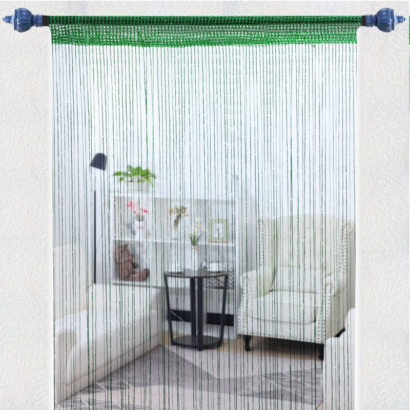 uxcell String Curtain Fringe Panel 39" x 79"(WH) Thread Strip