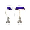 Newrays Retro Blue Glass Bankers Desk Lamp for Home Office,Library