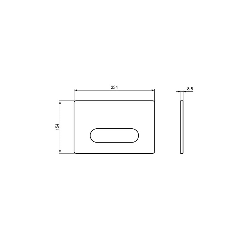 Ideal Standard S0766AA Oleas M4 Toilet Flush Plate, Chrome