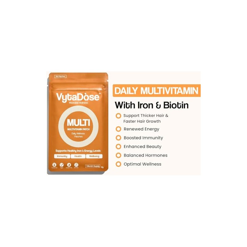 Vytadose Parches multivitamínicos | Crecimiento del cabello para mujeres |
