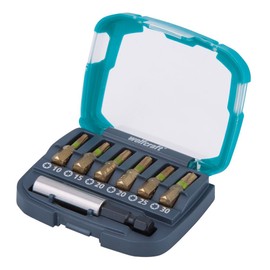 wolfcraft Diamant Bit Box, TORX® (T 10-30), 7 Pcs. I 2964000 I 6 bits with diamond coating for long life, in various sizes, incl. bit holder