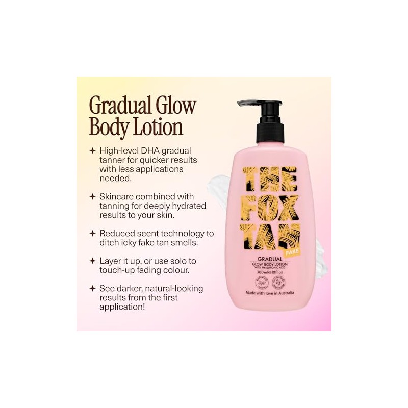 THE FOX TAN- Loción corporal Fox Tan Gradual Glow, loción