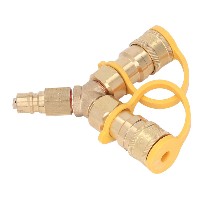 Y Splitter Natural Gas Quick Connect Adapter for Grills Generators