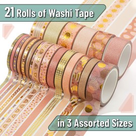 Mr. Pen- Washi Tape Set, 21 Roll, Boho Design, Decorative Tape, Washi Tapes, Cute Washi Tape, Cute Tape, Colored Tape, Scrapbook Tape, Washi Tape Cute, Washi Tape for Journaling, Craft Tape