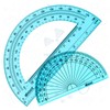 EBOOT 2 Pcs Plastic Protractor Clear 180 Degrees Transparent Protractor