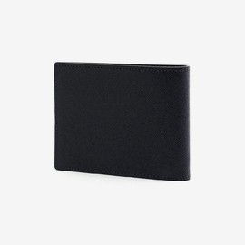 Hazzys (대구신세계)DEDGE블랙 사이드 배색 가죽 2단 반지갑 HJWA5E032BK (Shinsegae Daegu) DEDGE Black Side Color-Blocked Leather Bi-Fold Wallet HJWA5E032BK