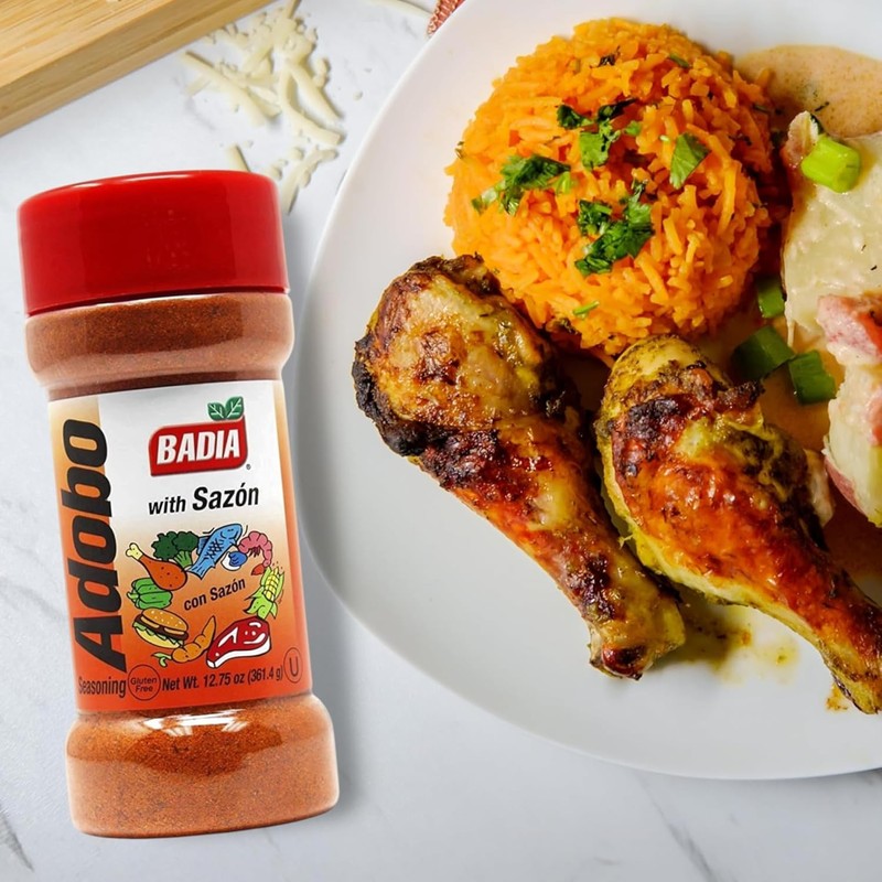 Badia Adobo with Sazon (Adobo con Sazon) All Purpose Seasoning,