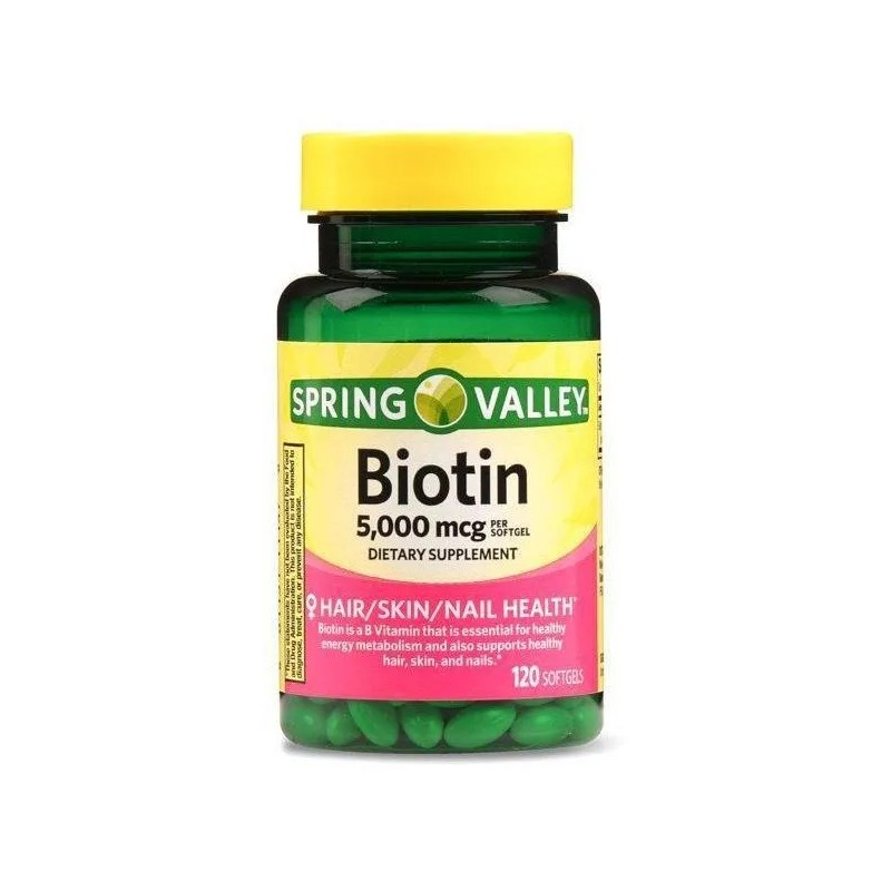 Biotina 5000 Mcg Rpida Absorcin Cabello Uas 120 Cap Sin