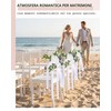 UEAVOID Decorazioni Auto Matrimonio 2 Fiori Bianchi con Ventose |