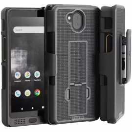 For Sonim XP10 5G (2022) Shell Holster Combo Case, Cover With Belt Clip - Black