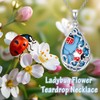 HPQQ Ladybug Necklace for Women 925 Sterling Silver Turquoise Necklaces