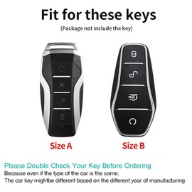 ontto TPU Car key fob cover keyring Fit for BYD Han EV Key Case Qin Plusdmi Song Pro Tang Dolphin E9 Seal Smart key case Key Holder key shell bag keychain protection Auto Accessories 4 buttons Black B