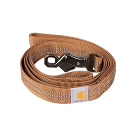 Carhartt Dual Handle Dog Leash, Durable 600-Denier Fabric W/Adjustable Metal D-Ring Hardware, Carhartt Brown, Large